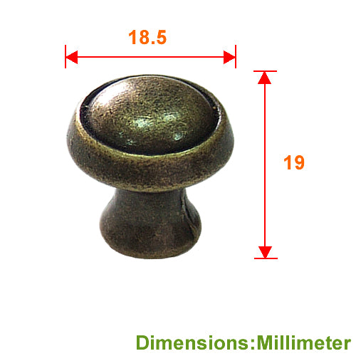 Round classic small handle Ø 18.5 mm - Bronze HD185BK