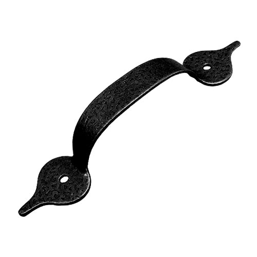 Matte embossed iron handle hole spacing 85 mm (can be finely adjusted) - Black HD201BL