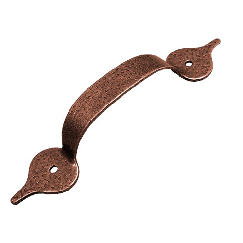 Matte embossed iron handle hole spacing 85 mm (can be finely adjusted) - red bronze HD201BR