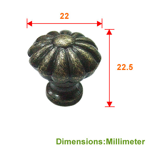 Flower Dance Small Handle Ø 22 mm - Bronze HD220BK