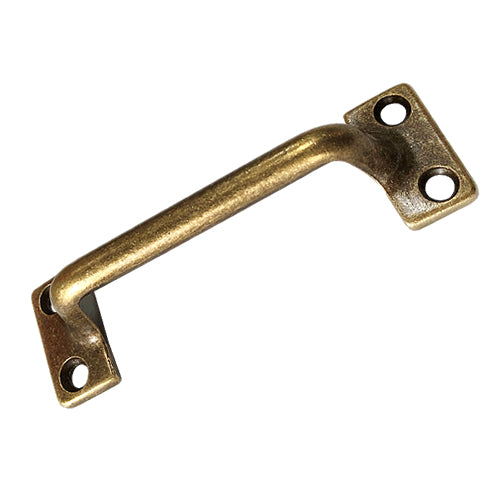 Retro Square Front Lock Double Hole Handle Hole Distance 86 mm - Coffee Patina HD294CF
