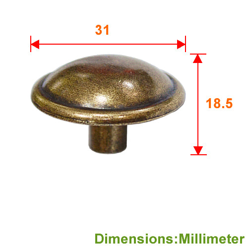 Round handle (door knob) Ø 31 mm - Coffee Patina HD310CF