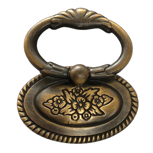 Moon Flower Pull Toggle Handle - Coffee Patina HD349CF