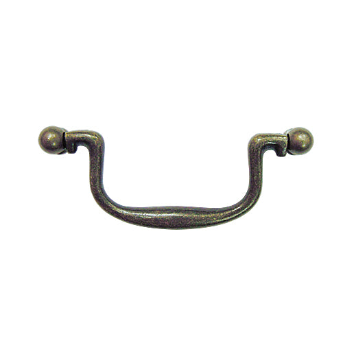 Simple classical handle (copper beads) hole spacing 76 mm - bronze HD378BK