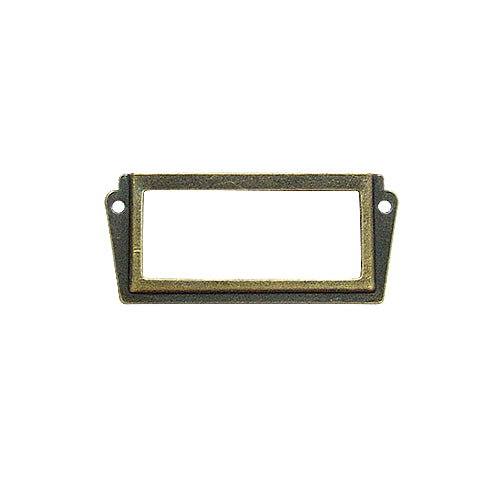 Iron name plate small index plate hole pitch 48mm - Bronze HD653BK