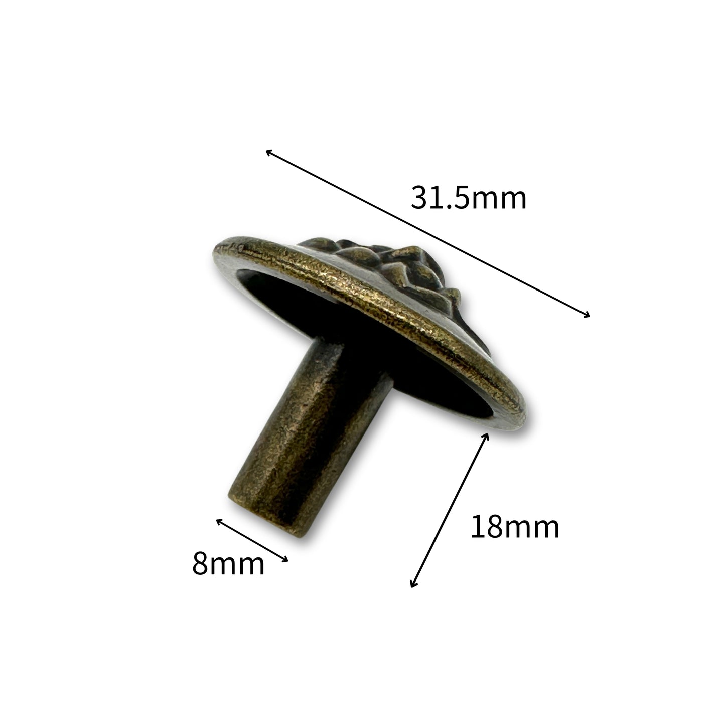 Rose Metal Handle Single Hole Zinc Alloy - Coffee Patina HD803CF