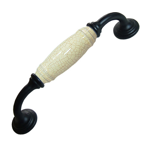 G-type Haida coffee hole spacing 128mm ceramic handle - roasted black base HG353BLHD