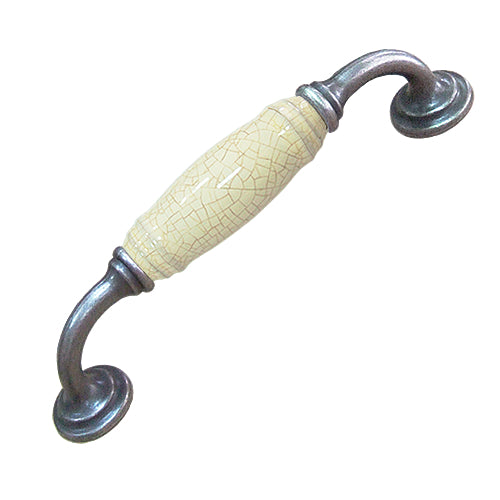 G-type Haida coffee hole spacing 128mm ceramic handle - antique silver base HG353SKHD