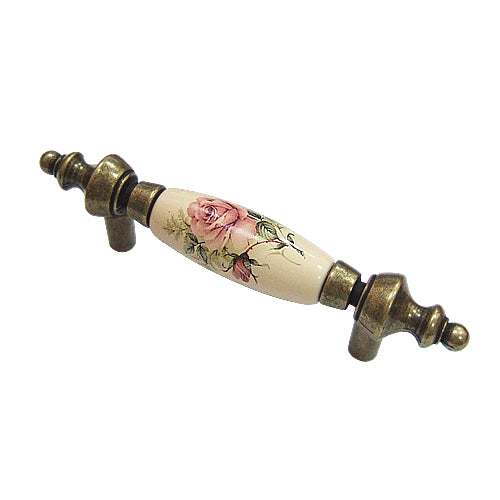 H-shaped country rose rice bottom hole distance 76mm ceramic handle-bronze base HH820BKMI