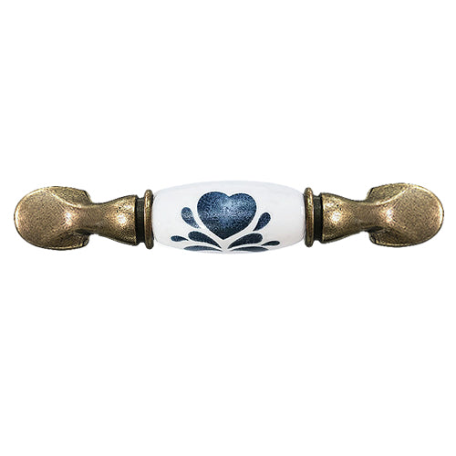 M-shaped love white bottom hole spacing 76mm ceramic handle - bronze base HM215BKWH