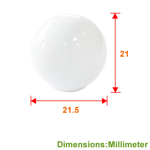 Small ball white Ø 21.5mm ceramic handle HP020WH
