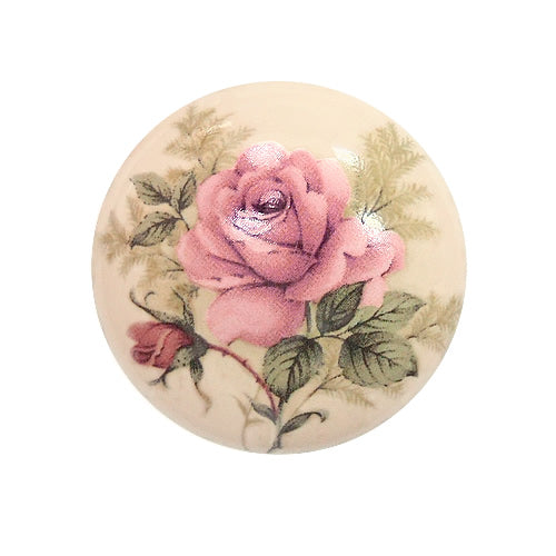 Country style rose 219 beige Ø 37mm ceramic handle HP219MI