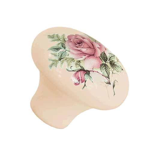 Country style rose 219 beige Ø 37mm ceramic handle HP219MI