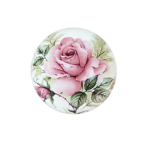 Country style rose 301 white Ø 30mm ceramic handle HP301WH