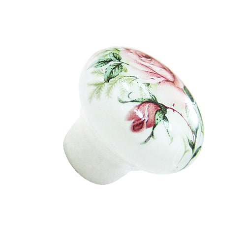 Country style rose 301 white Ø 30mm ceramic handle HP301WH