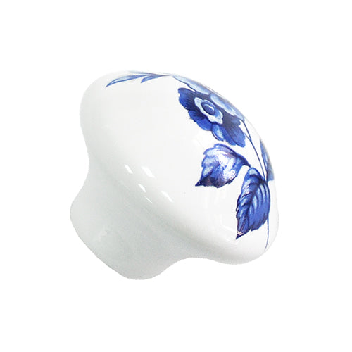 Celadon Blue Flower 801 White Ø 34mm Ceramic Handle HP801WH