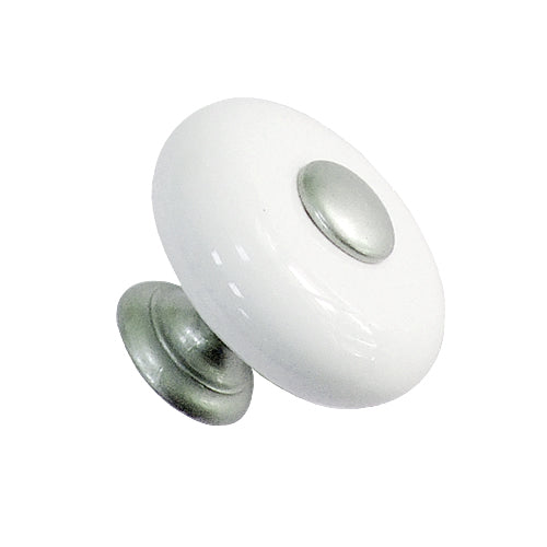 British simple style Ø 32mm ceramic handle - Silver HP951SI
