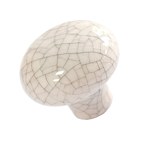 Ice crack - Ivory gray ice crack Ø 37mm ceramic handle HS371GR