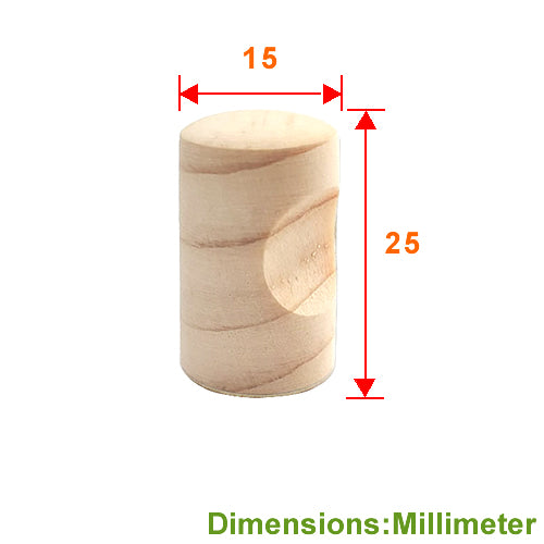 15mm pine cylindrical handle-log HW150WDPN