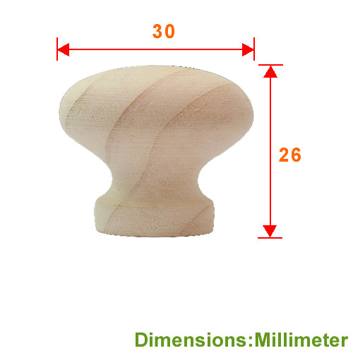 30mm pine wood handle - log - advanced fabric HW302WDPN