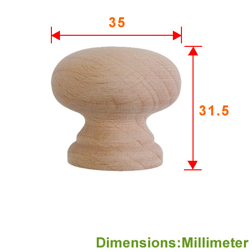 35mm Beech Handle - Log HW352WD