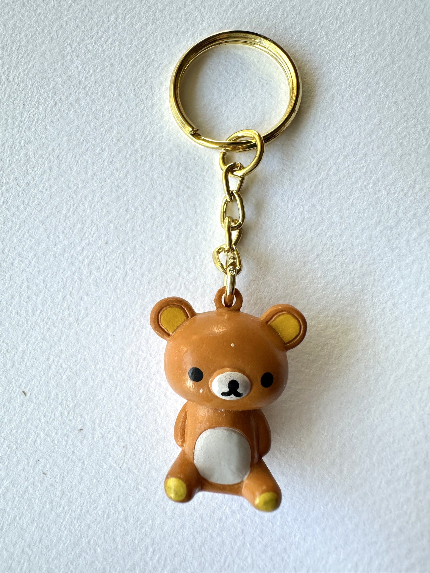 A001 25mm key ring four-eye short chain-bronze gold KA001YG
