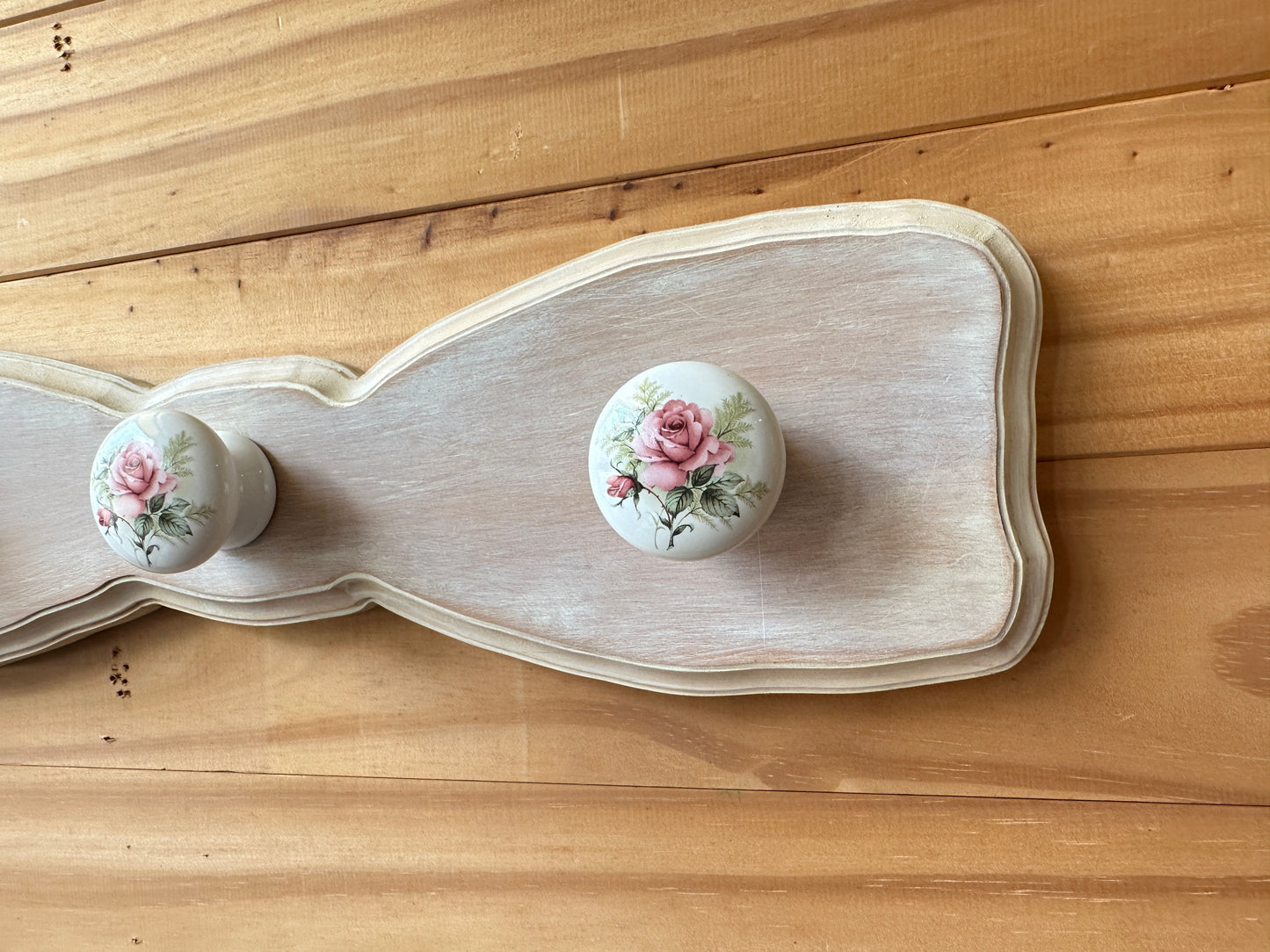 Country style rose 219 white Ø 37mm ceramic handle HP219WH