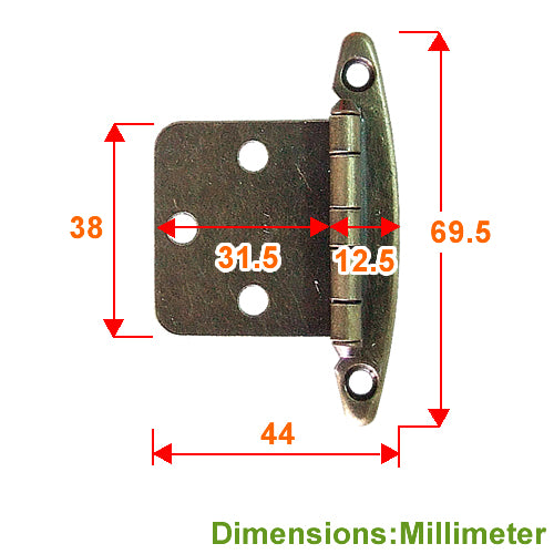Single Side Long Oval Hinge - Bronze JA044BK