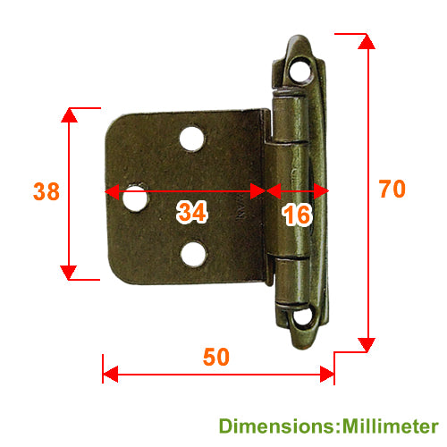 Single-sided Antique Spring Hinge - Bronze JA150BK