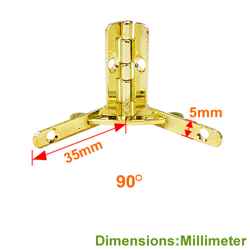 L Type 5mm Concealed Hinge - Bronze (Gold) Color - Copper JA305YG
