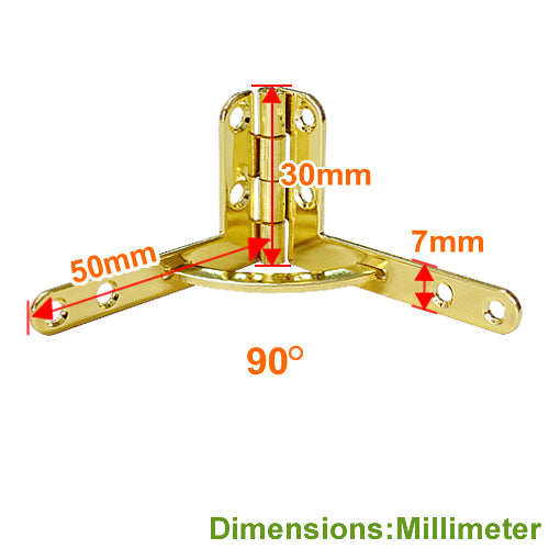 L Type 7mm Concealed Hinge - Bronze (Gold) - Copper JA307DG