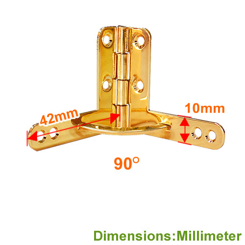 L Type 10mm Hidden Hinge - Alternative Gold - Brass JA310DG