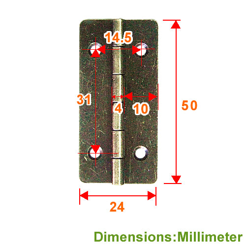 Type D long hinge 24x50mm- bronze JD009BK