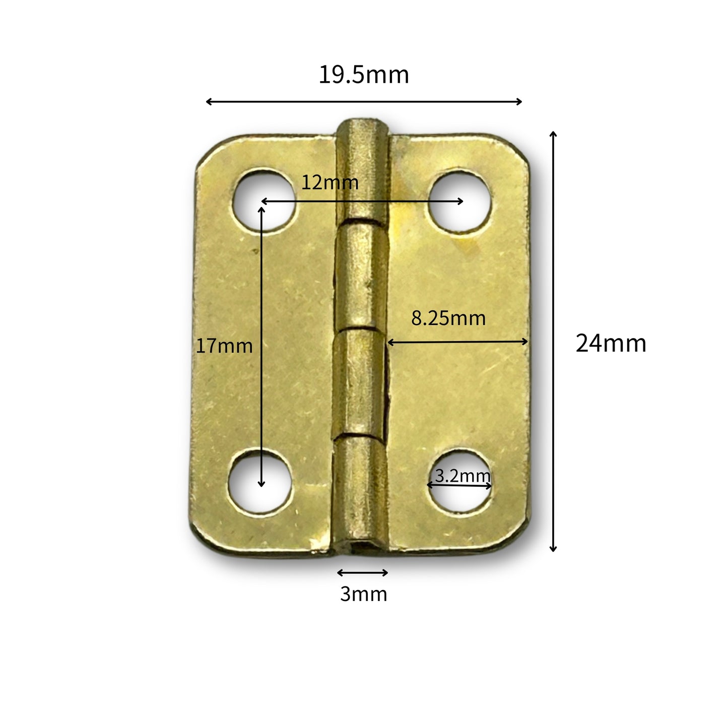 D-type hinge 19.5x24mm- bronze gold JD022YG