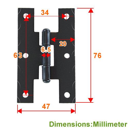 Water Ripple Hinge - Black JH001BL