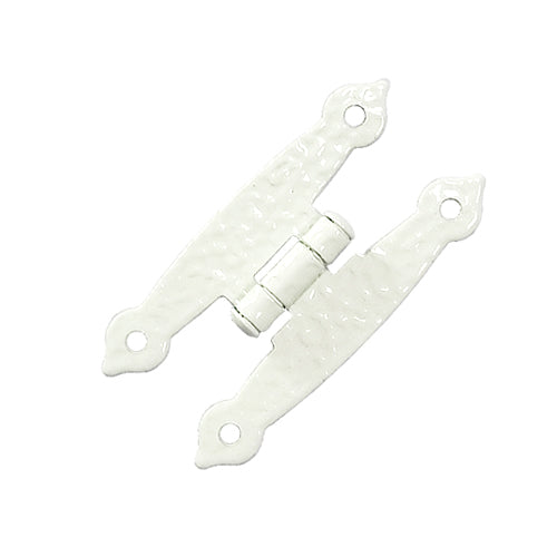 Small Country Embossed Hinge - Victorian White JH002WH