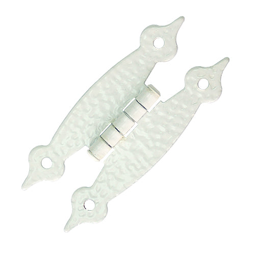 Large Country Embossed Hinge - Victorian White JH003WH