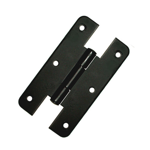 H Type Round Corner Hinge - Polished Matte Black JH008BL