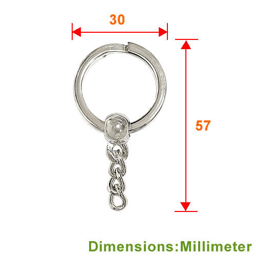 B310 Flat Double Circle + Round Bushing Chain - Nickel Color KB310NI