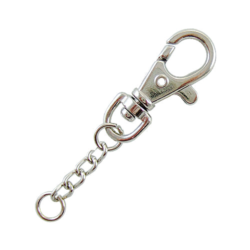 D003 Key chain ring + four-eye chain - Nickel color KD003NI