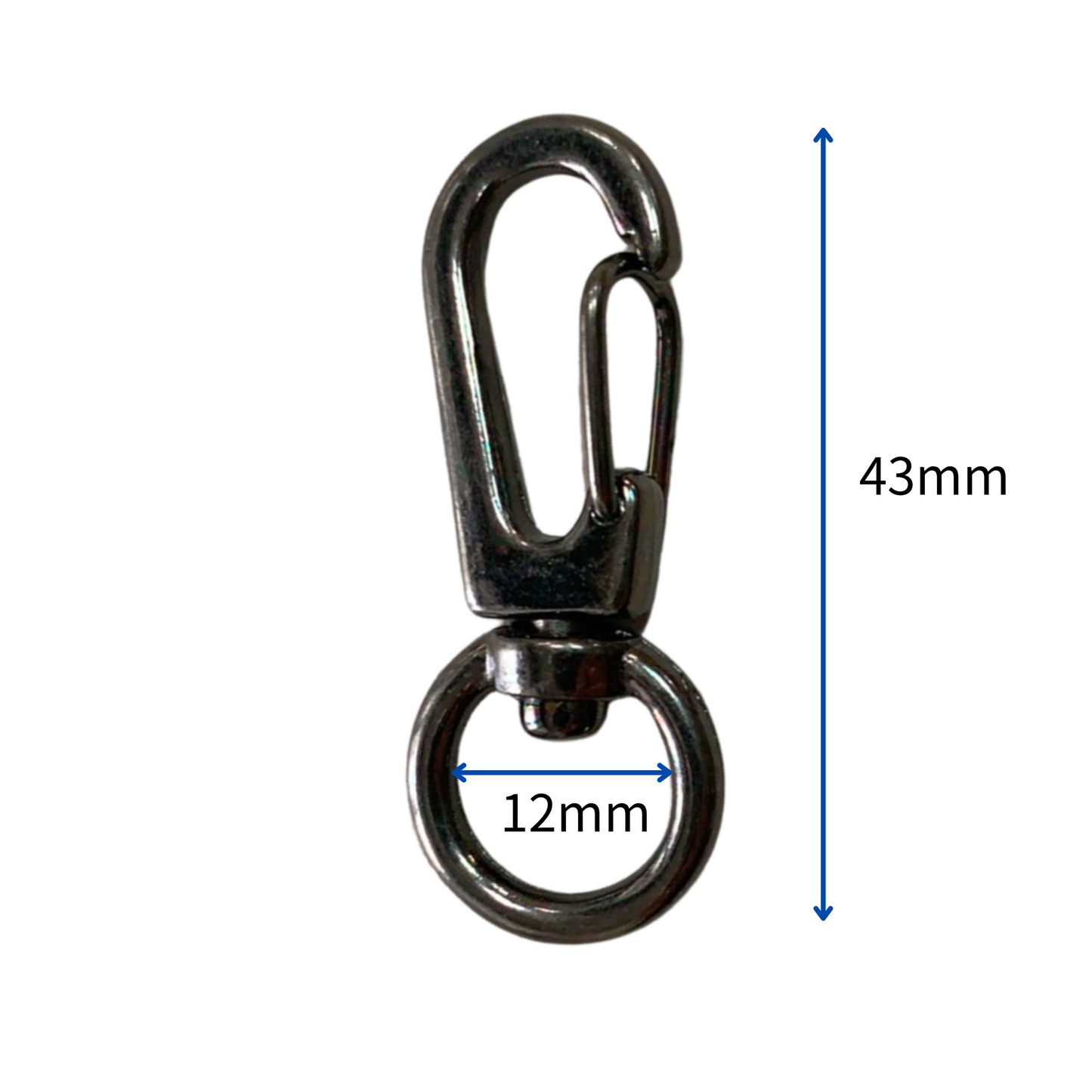 D125 Keychain Ring 4.1cm- D Ring Zinc Hook- Bronze KD125BK