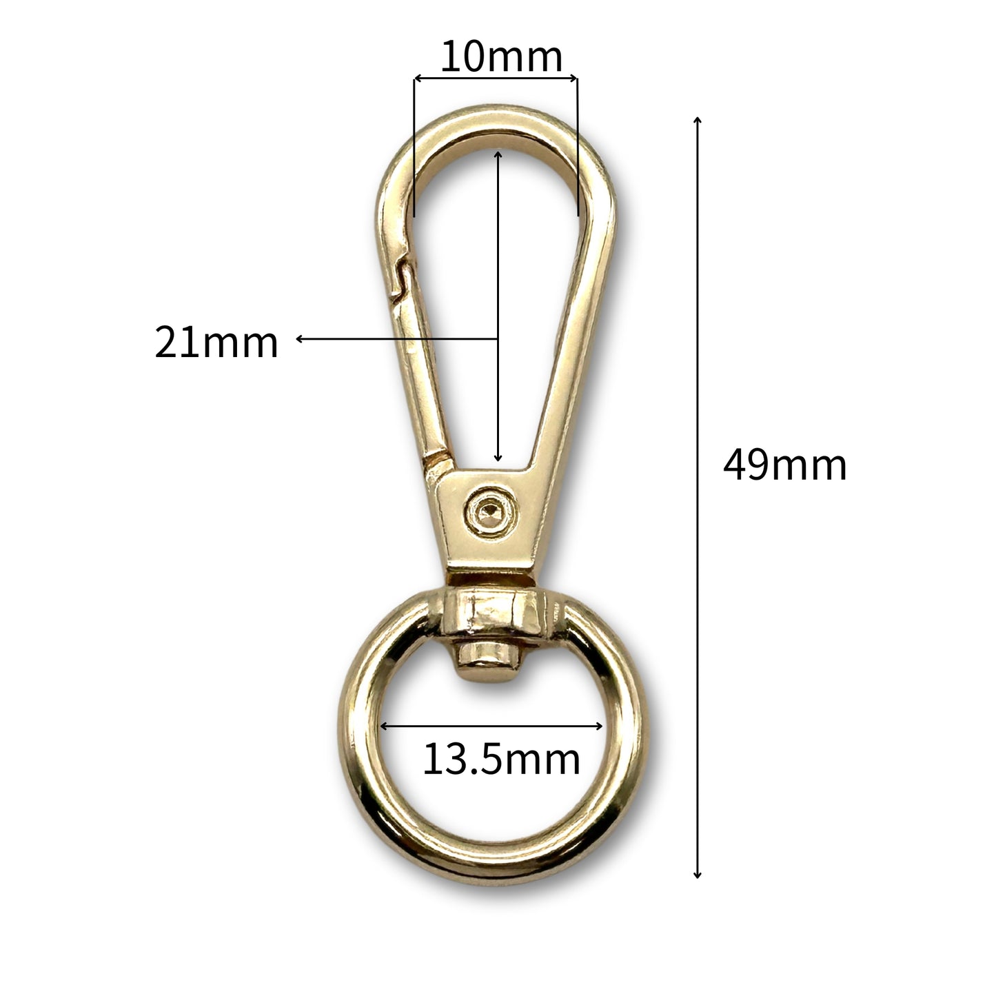 KD605 flat hook buckle large round zinc hook head