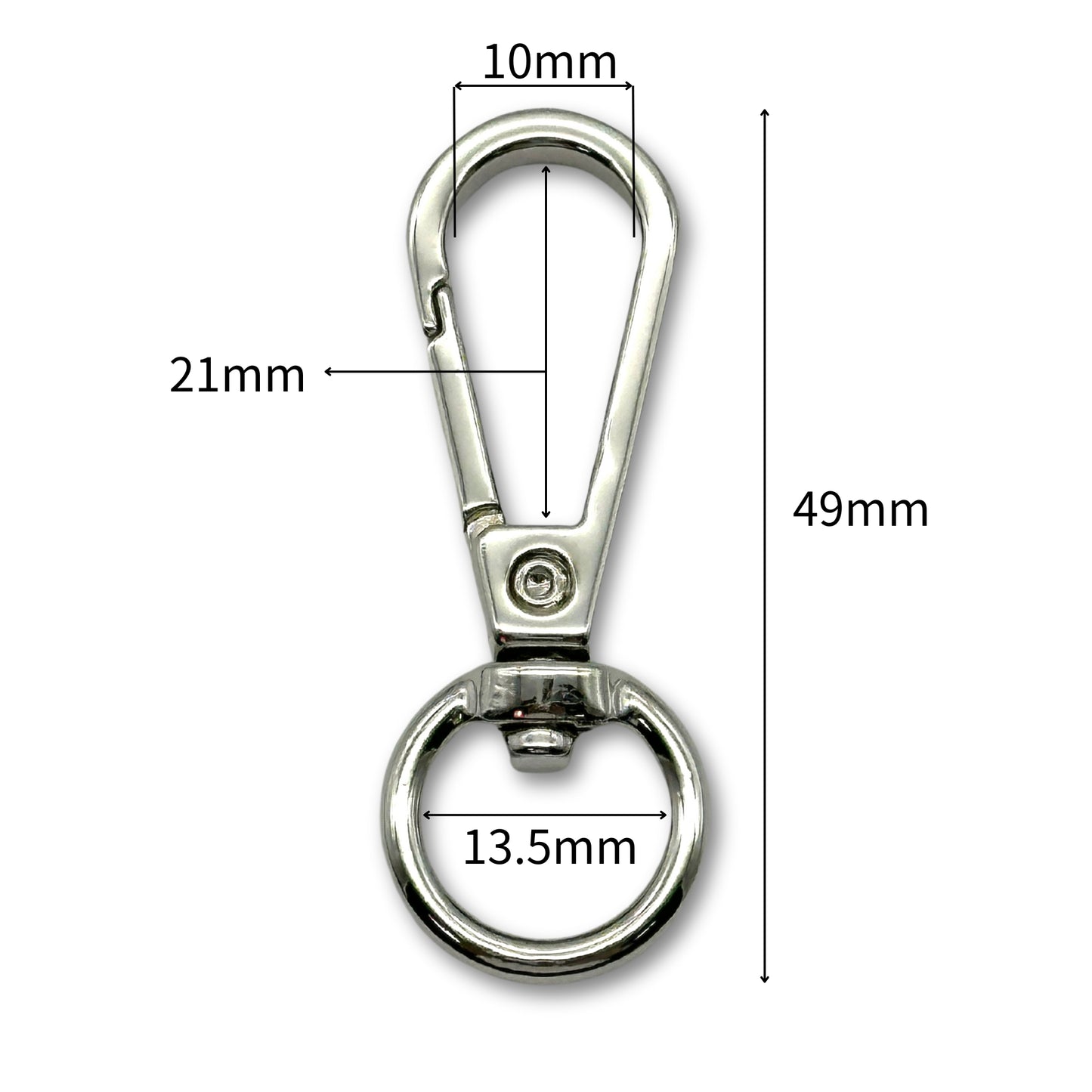 KD605 flat hook buckle large round zinc hook head