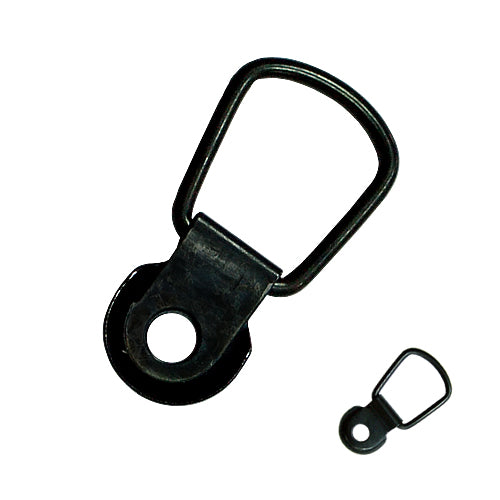 Horseshoe type - double piece - single hole - black QD1316BL