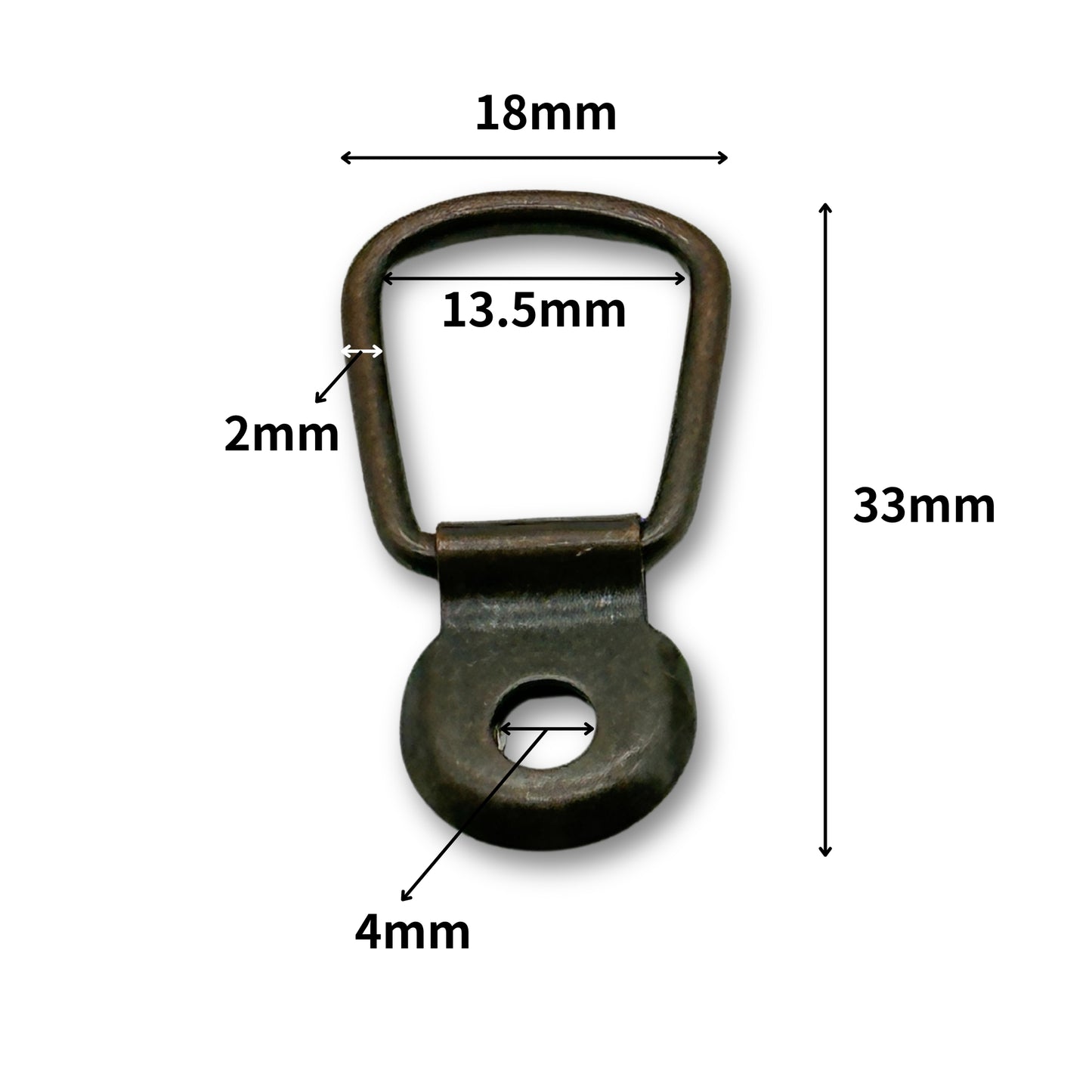 Horseshoe type - double piece - single hole - red bronze QD1316BR