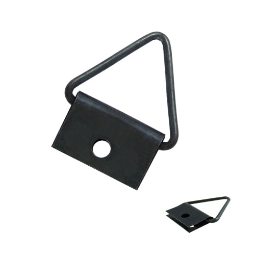 Triangle-double piece-single hole 16x10mm-black QD1610BL
