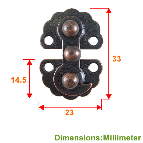 Ruyi box buckle small - red bronze YA001BR