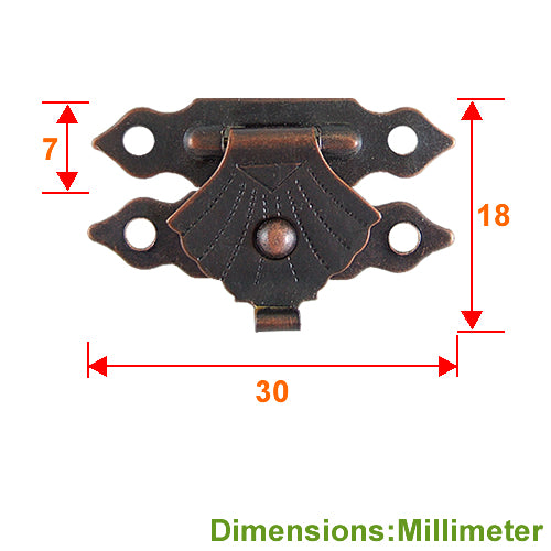 Retro Small Case Buckle - Red Bronze YA002BR