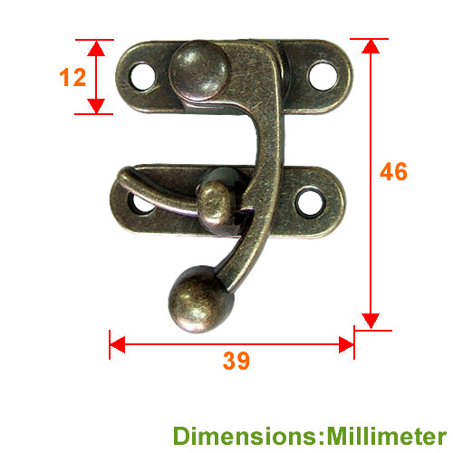 Front hook large box buckle - bronze YA009BK