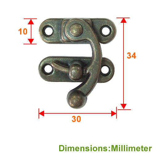 Front hook small box buckle - bronze YA010BK